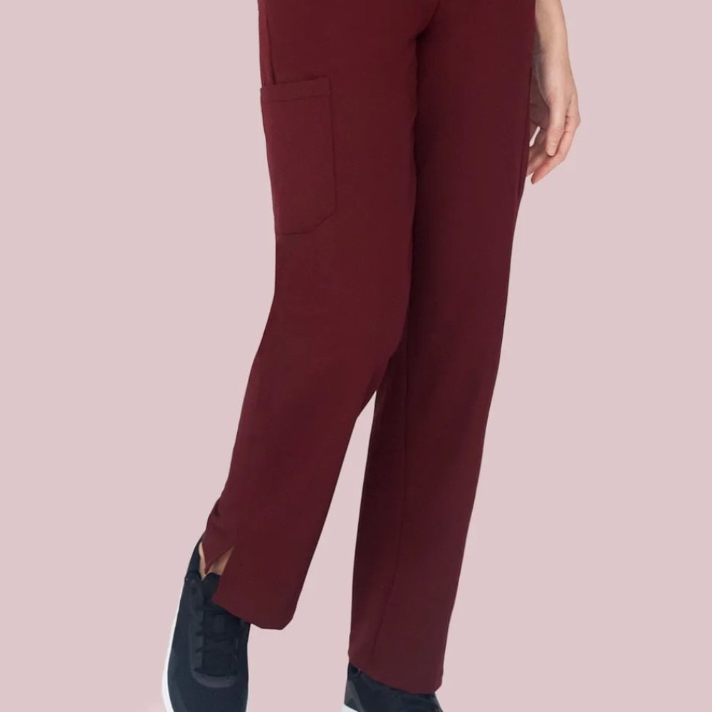 Mandala Scrubs 9 Pocket Cargo Pants Wine